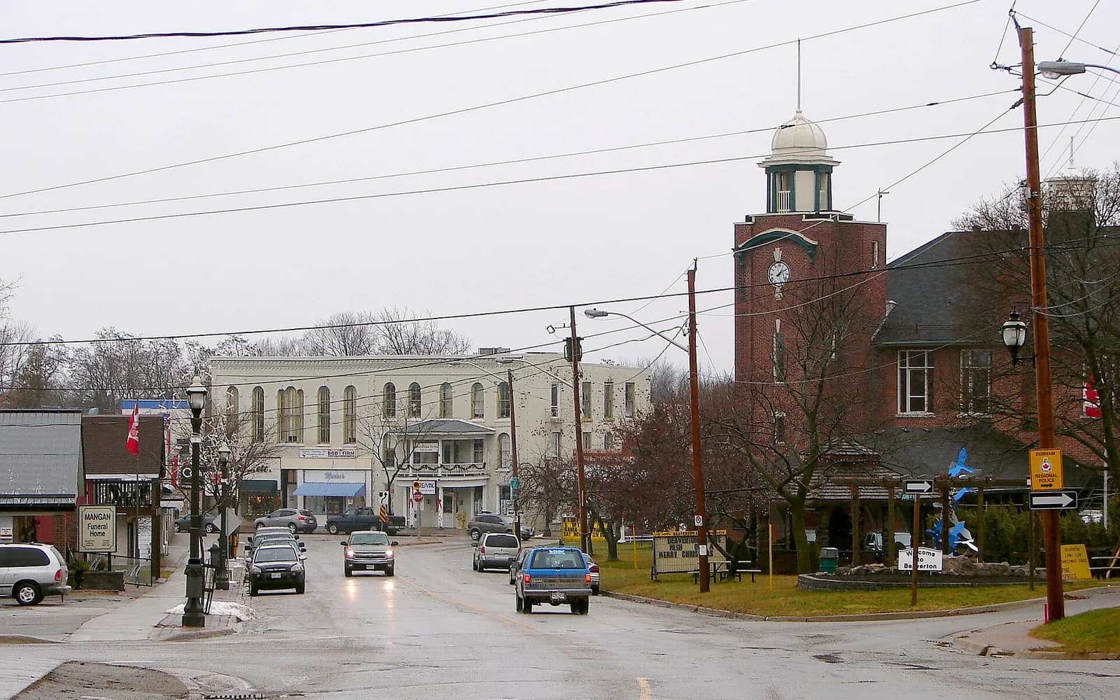 Beaverton streetscape in Brock Township.